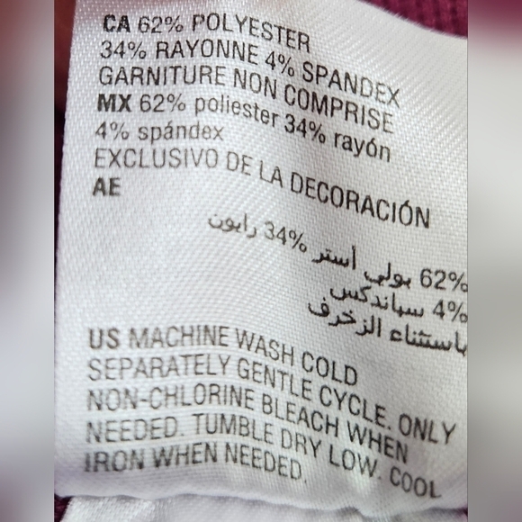 IDEOLOGY JOGGERS, LOUNGE PANTS SZ 1X BURGUNDY/PLUM - Picture 6 of 6